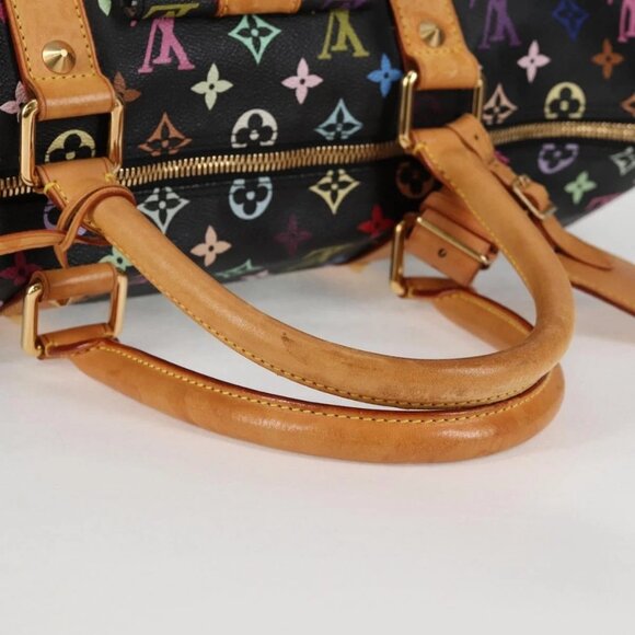 LOUIS VUITTON Monogram Multicolor Keepall 45 Bag Black - Picture 6 of 15